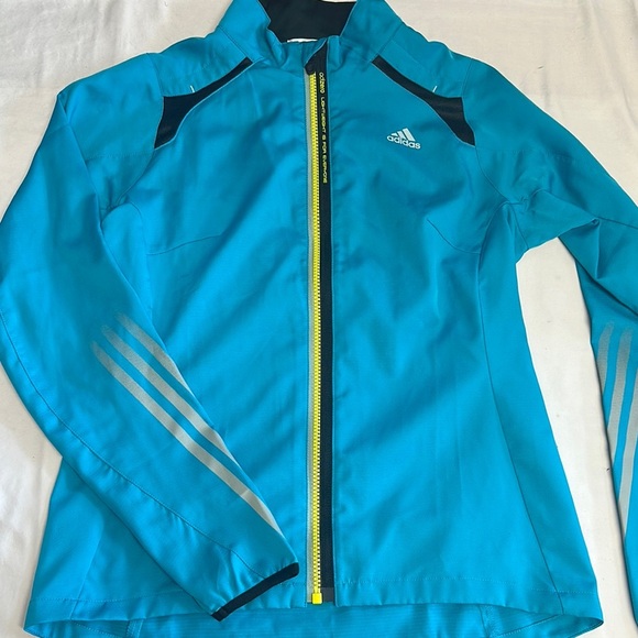 Adidas - NWOT - Blue and Yellow Sports Jacket w/ Reflective Design - Picture 1 of 9